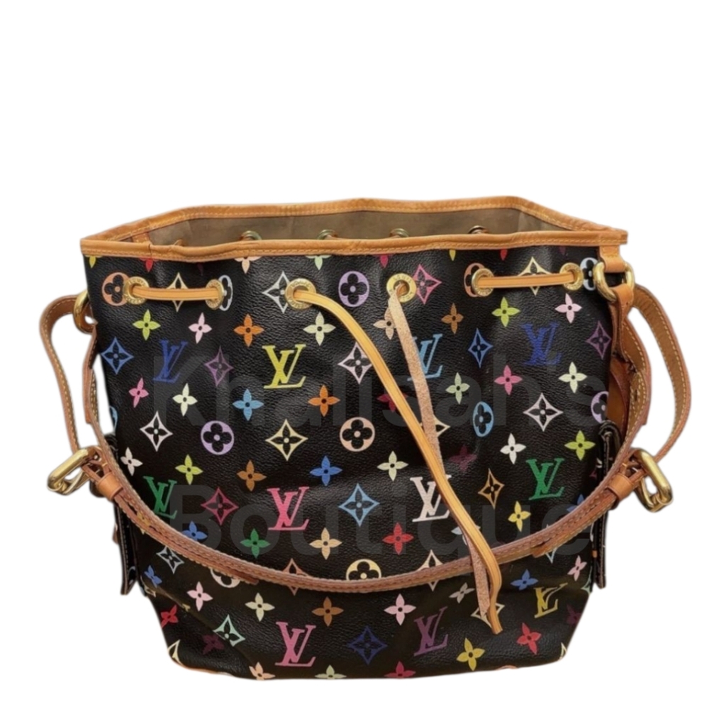 Rare Louis Vuitton LV Black Petit Noe Multicolor Monogram Bag X Takashi Murakami - Picture 7 of 16